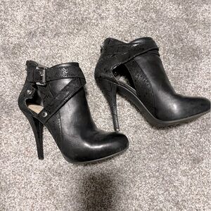 Guess Strappy High Heel Ankle Boots Size 5